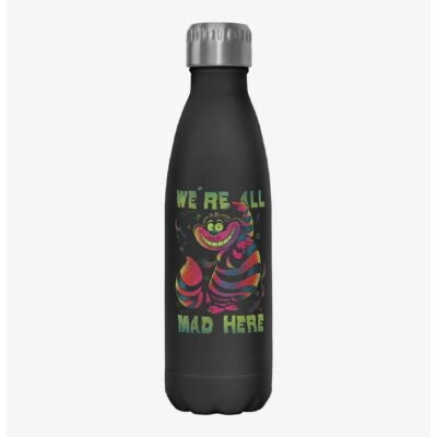 Disney Alice In Wonderland Cheshire We’re All Mad Here Water Bottle