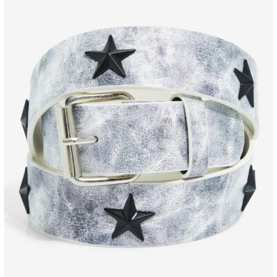 Star Stud Metallic Wash Belt