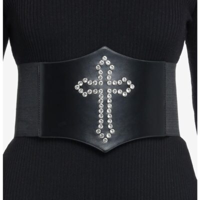 Cross Studded Corset Belt