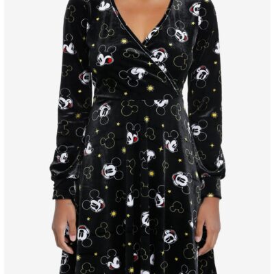 Disney Mickey Mouse Icons Velvet Dress