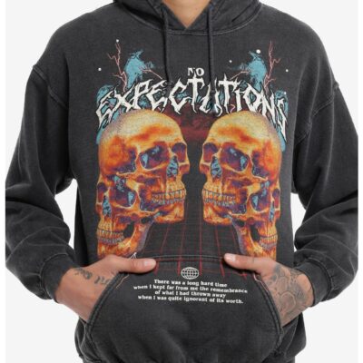 Social Collision® No Expectations Skull Hoodie