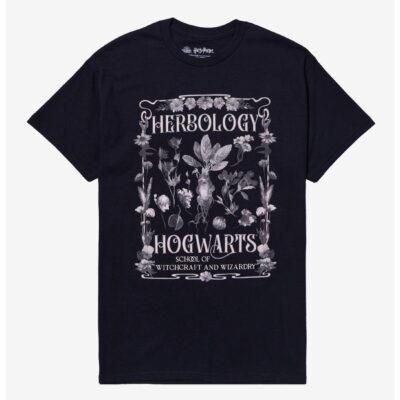 Harry Potter Herbology Plant Collage Boyfriend Fit Girls T-Shirt