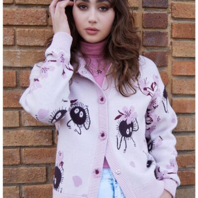 Her Universe Studio Ghibli Spirited Away Soot Sprite Sakura Girls Collared Cardigan