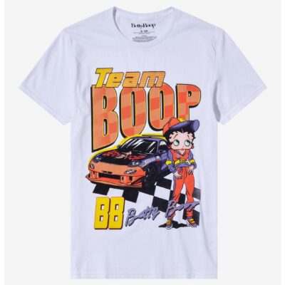 Betty Boop Racing Team Boyfriend Fit Girls T-Shirt