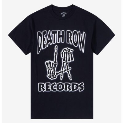 Death Row Records LA Skeleton Hands Boyfriend Fit Girls T-Shirt