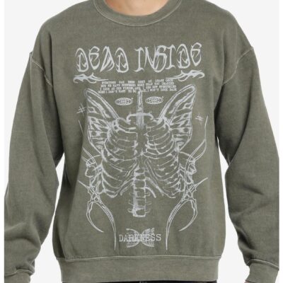 Social Collision® Dead Inside Skeleton Sweatshirt