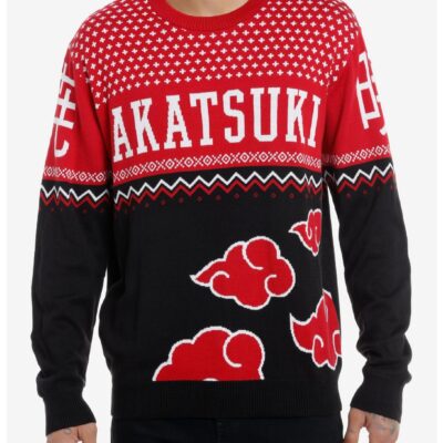 Naruto Shippuden Akatsuki Intarsia Knit Sweater