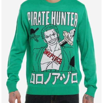 One Piece Zoro Intarsia Knit Sweater