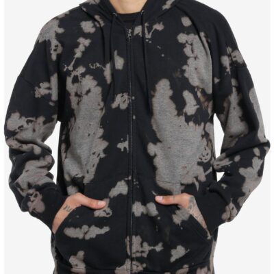 Black Acid Wash Hoodie