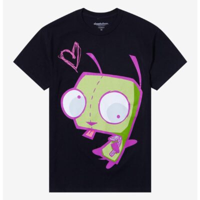 Invader Zim GIR Front & Back Boyfriend Fit T-Shirt