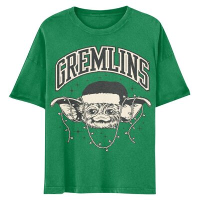 Gremlins Gizmo Holiday Boyfriend Fit Girls T-Shirt