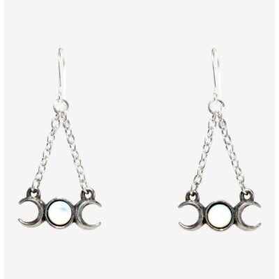 Alchemy Of England Triple Moon Drop Earrings