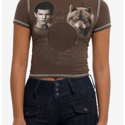 The Twilight Saga Jacob Werewolf Girls Crop Baby T-Shirt