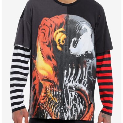 Our Universe Marvel Venom & Carnage Split Twofer Long-Sleeve T-Shirt