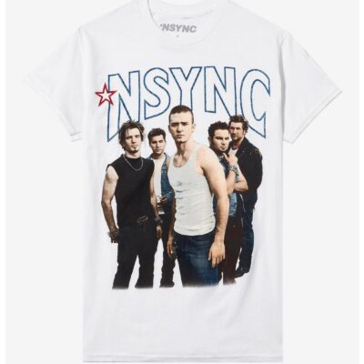 NSYNC Glitter Logo Boyfriend Fit Girls T-Shirt