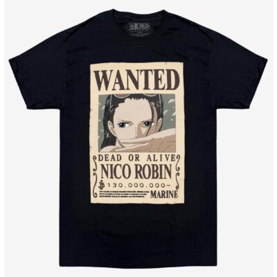 One Piece Robin Wanted Poster Double-Sided T-Shirt