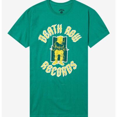 Death Row Records Puff Print Logo Boyfriend Fit Girls T-Shirt