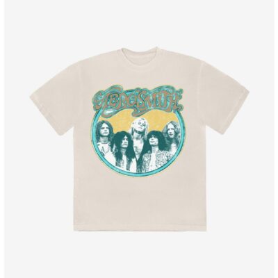 Aerosmith Group Glitter Boyfriend Fit Girls T-Shirt