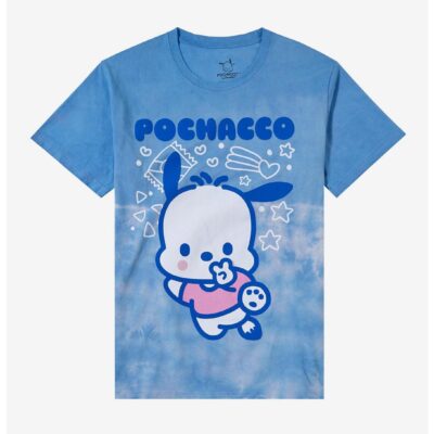 Pochacco Tie-Dye Boyfriend Fit Girls T-Shirt