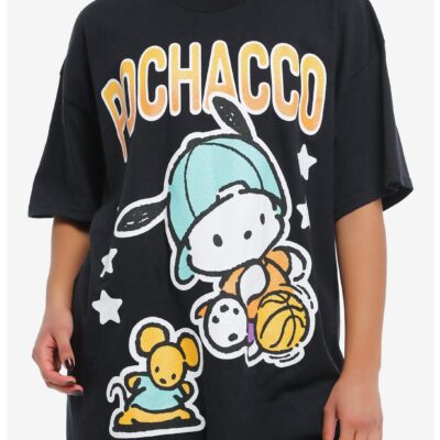 Pochacco Baller Glitter Girls Oversized T-Shirt