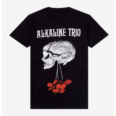 Alkaline Trio Skull & Red Flowers T-Shirt