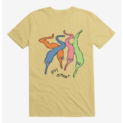 Squiggle Worms Girl Dinner T-Shirt