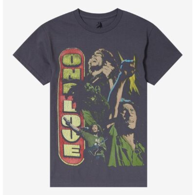 Bob Marley One Love Collage Boyfriend Fit Girls T-Shirt