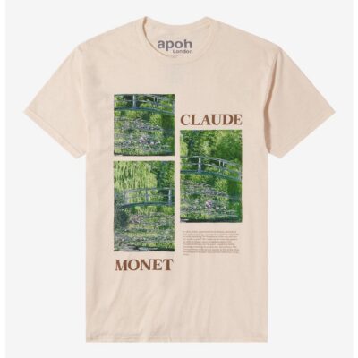 Apoh London Claude Monet Panel Boyfriend Fit Girls T-Shirt