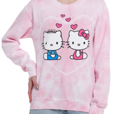 Hello Kitty & Dear Daniel Hearts Tie-Dye Girls Sweatshirt