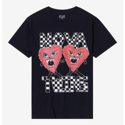 Nova Twins Twon Hearts Boyfriend Fit Girls T-Shirt