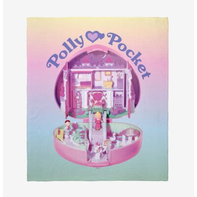 Polly Pocket Heart Shaped Compact Throw Blanket