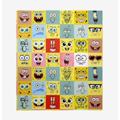 SpongeBob SquarePants Bikini Bottom Faces Throw Blanket