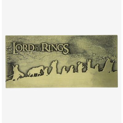 The Lord Of The Rings The Fellowship Metal Plaque