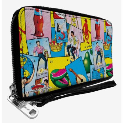 Loteria Card Logos Stacked Zip Around Wallet