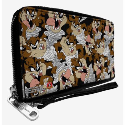 Looney Tunes Tasmanian Devil Vortex Poses Zip Around Wallet