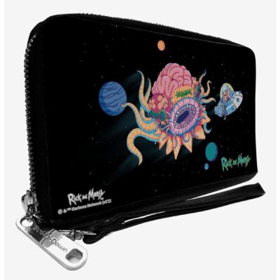 Rick and Morty Space Cruiser Escape Scene Zip Around Wallet