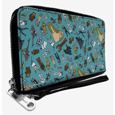 Star Wars Original Trilogy Characters Cartoon Zip Around Wallet