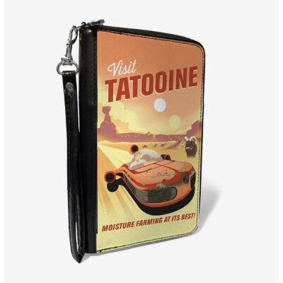 Star Wars Visit Tatooine Luke Landspeeder Landscape Zip Around Wallet