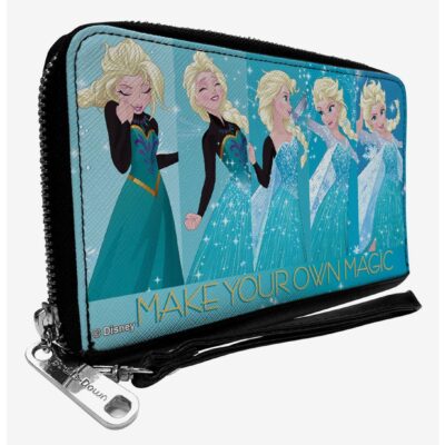 Disney Frozen Elsa Make Your Own Magic Transform Zip Around Wallet