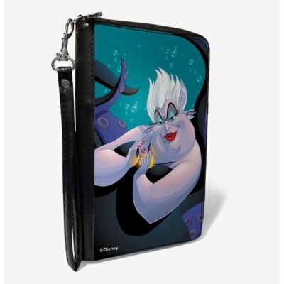 Disney The Little Mermaid Ursula Pose Bubbles Zip Around Wallet