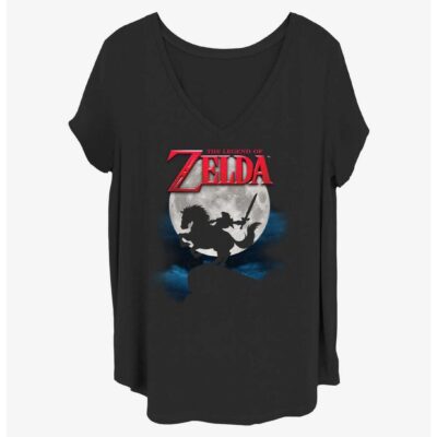 Nintendo Full Moon Silhouette Girls T-Shirt Plus Size