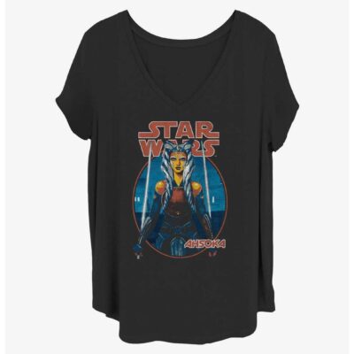 Star Wars Ahsoka Twin Sabers Girls T-Shirt Plus Size