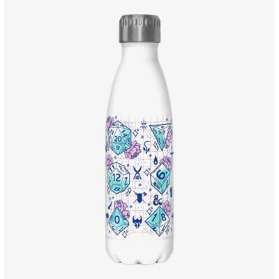 Dungeons & Dragons Floral Dice Stainless Steel Water Bottle